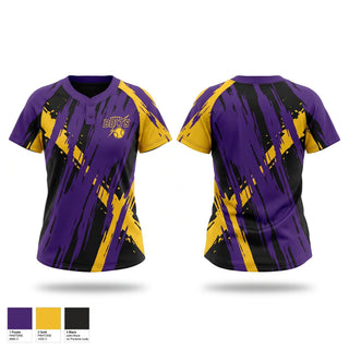 Two Button Softball Jersey, Hobart Bolts, Softball, Teamtime, Team time, sublimation, custom sports apparel, team uniforms, spirit wear, spiritwear, sports uniforms, custom shirts, team store, custom team store, fundraiser sports, apparel fundraiser