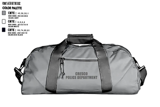Duffle Bag, Cresco Police Department, Police, Teamtime, Team time, sublimation, custom sports apparel, team uniforms, spirit wear, spiritwear, sports uniforms, custom shirts, team store, custom team store, fundraiser sports, apparel fundraiser