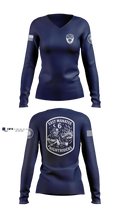 East Manatee Women's Long Sleeve V-neck Shirt - 7