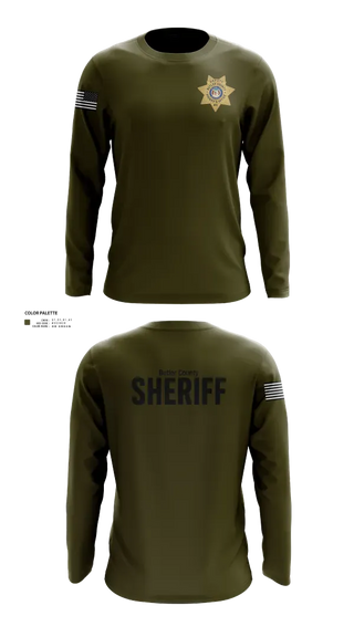 Long Sleeve Performance Shirt, Butler County Sheriff’s Department, Police, Teamtime, Team time, sublimation, custom sports apparel, team uniforms, spirit wear, spiritwear, sports uniforms, custom shirts, team store, custom team store, fundraiser sports, apparel fundraiser