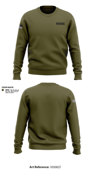 Crew Neck Sweatshirt, Patrol, Police, Teamtime, Team time, sublimation, custom sports apparel, team uniforms, spirit wear, spiritwear, sports uniforms, custom shirts, team store, custom team store, fundraiser sports, apparel fundraiser