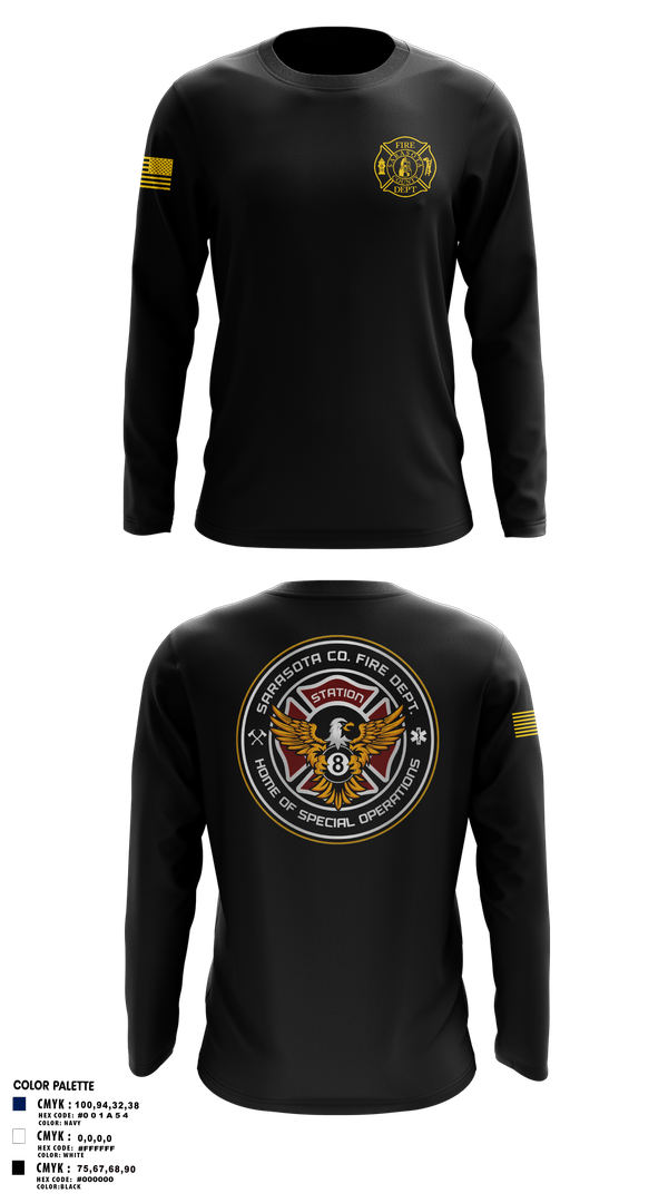 Long Sleeve Performance Shirt, Sarasota County Fire Department, , Teamtime, Team time, sublimation, custom sports apparel, team uniforms, spirit wear, spiritwear, sports uniforms, custom shirts, team store, custom team store, fundraiser sports, apparel fundraiser