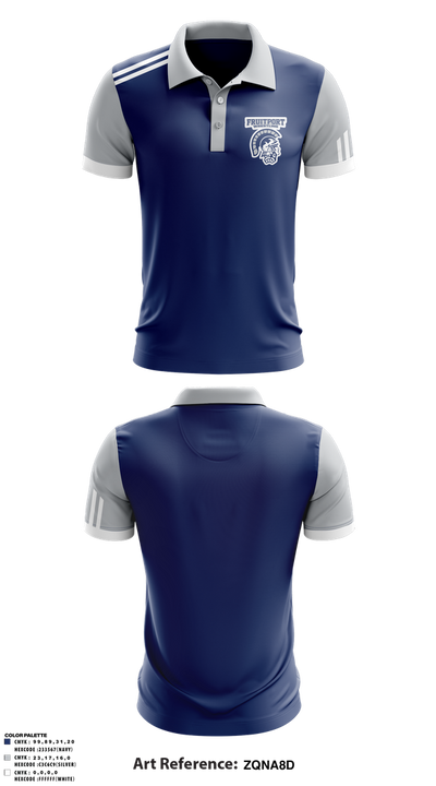 Fruitport Middle School Wrestling Short Sleeve Performance Polo - 1