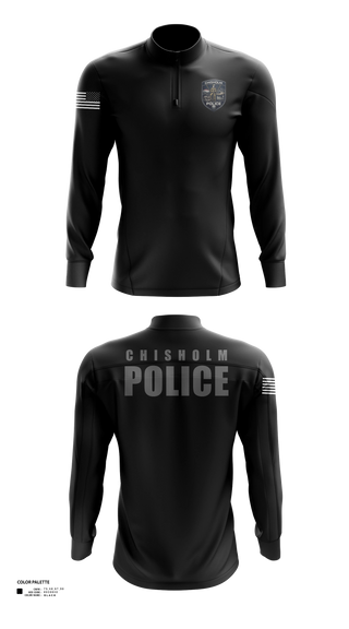 Quarter Zip Jacket, Chisholm Police Department, Police, Teamtime, Team time, sublimation, custom sports apparel, team uniforms, spirit wear, spiritwear, sports uniforms, custom shirts, team store, custom team store, fundraiser sports, apparel fundraiser
