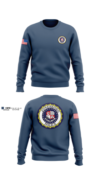 Crew Neck Sweatshirt, Jonesboro Police Department, Police, Teamtime, Team time, sublimation, custom sports apparel, team uniforms, spirit wear, spiritwear, sports uniforms, custom shirts, team store, custom team store, fundraiser sports, apparel fundraiser