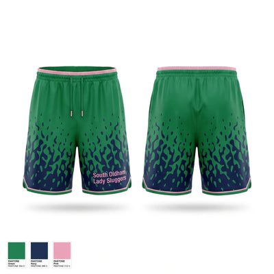 South Oldham Lady Sluggers Athletic Shorts With Pockets - 1
