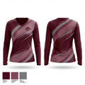 Claremont 91947304 Women's Long Sleeve V-neck Shirt - 1