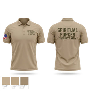 Short Sleeve Performance Polo, Spiritual Forces The Lords Army, Army, Teamtime, Team time, sublimation, custom sports apparel, team uniforms, spirit wear, spiritwear, sports uniforms, custom shirts, team store, custom team store, fundraiser sports, apparel fundraiser