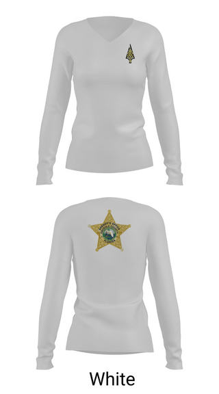 Womens Long Sleeve Vneck Shirt, Osceola County Sheriff's Office, Police, Teamtime, Team time, sublimation, custom sports apparel, team uniforms, spirit wear, spiritwear, sports uniforms, custom shirts, team store, custom team store, fundraiser sports, apparel fundraiser