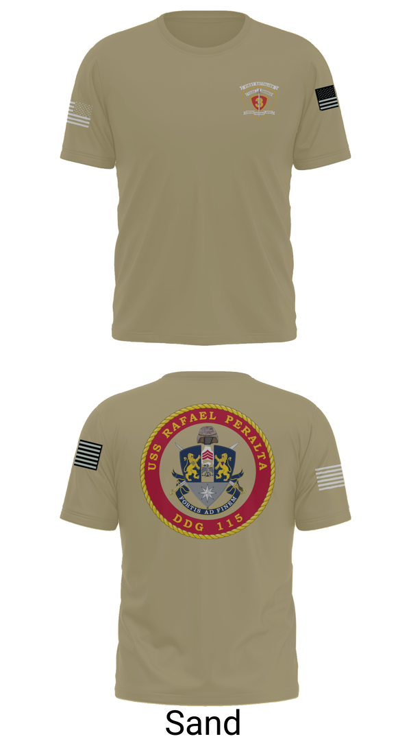 Short Sleeve Performance Shirt, USS Rafael Peralta DDG 115, Navy, Teamtime, Team time, sublimation, custom sports apparel, team uniforms, spirit wear, spiritwear, sports uniforms, custom shirts, team store, custom team store, fundraiser sports, apparel fundraiser