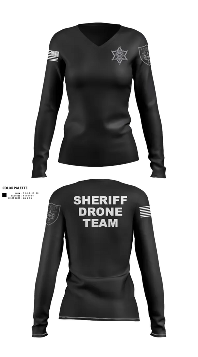 Fayette County Sheriff WV 38752837 Women's Long Sleeve V-neck Shirt - 232