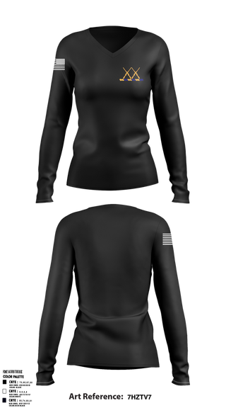 Womens Long Sleeve Vneck Shirt, 5-20 Infantry, Sniper section, Army, Teamtime, Team time, sublimation, custom sports apparel, team uniforms, spirit wear, spiritwear, sports uniforms, custom shirts, team store, custom team store, fundraiser sports, apparel fundraiser