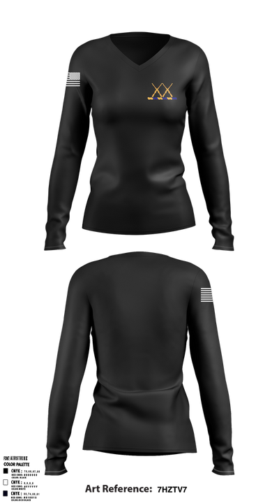 5-20 Infantry, Sniper section 41937492 Women's Long Sleeve V-neck Shirt - 1