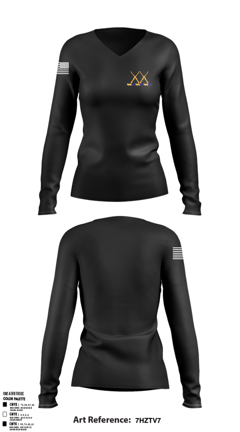 Womens Long Sleeve Vneck Shirt, 5-20 Infantry, Sniper section, Army, Teamtime, Team time, sublimation, custom sports apparel, team uniforms, spirit wear, spiritwear, sports uniforms, custom shirts, team store, custom team store, fundraiser sports, apparel fundraiser