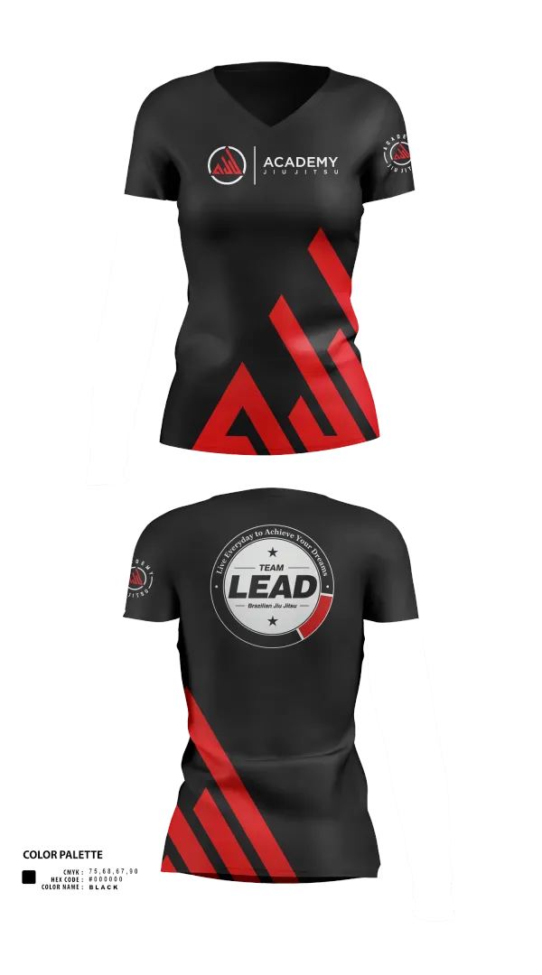 Womens Short Sleeve Vneck Shirt, Academy Jiu Jitsu, , Teamtime, Team time, sublimation, custom sports apparel, team uniforms, spirit wear, spiritwear, sports uniforms, custom shirts, team store, custom team store, fundraiser sports, apparel fundraiser