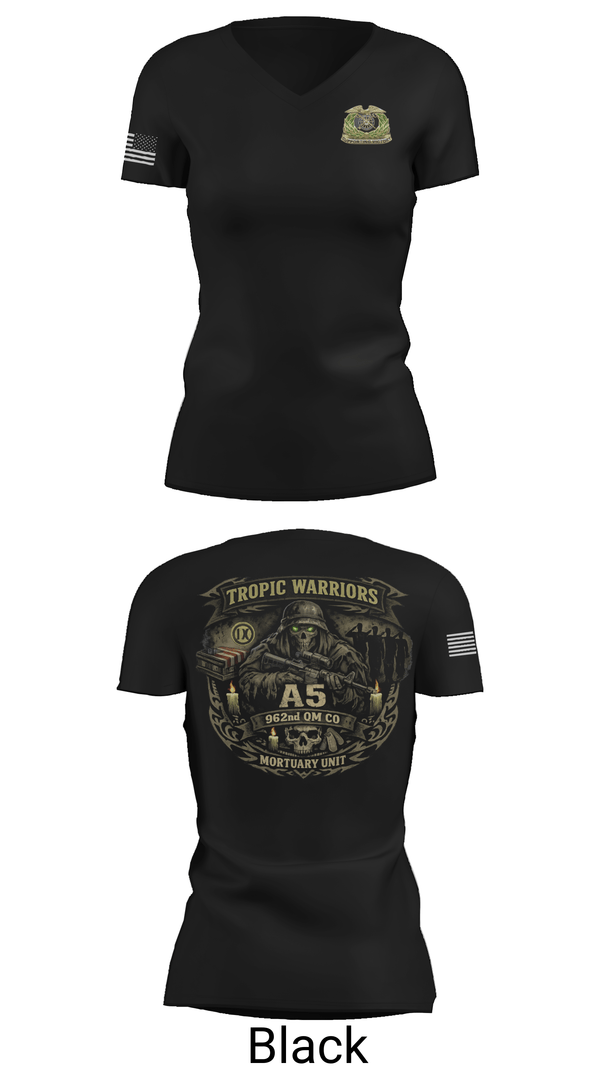 Womens Short Sleeve Vneck Shirt, 962nd QM CO A5, Army, Teamtime, Team time, sublimation, custom sports apparel, team uniforms, spirit wear, spiritwear, sports uniforms, custom shirts, team store, custom team store, fundraiser sports, apparel fundraiser
