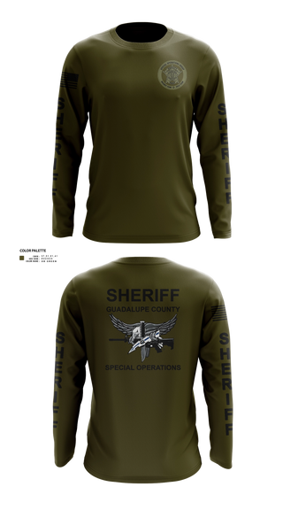 Long Sleeve Performance Shirt, Guadalupe County SWAT, Police, Teamtime, Team time, sublimation, custom sports apparel, team uniforms, spirit wear, spiritwear, sports uniforms, custom shirts, team store, custom team store, fundraiser sports, apparel fundraiser