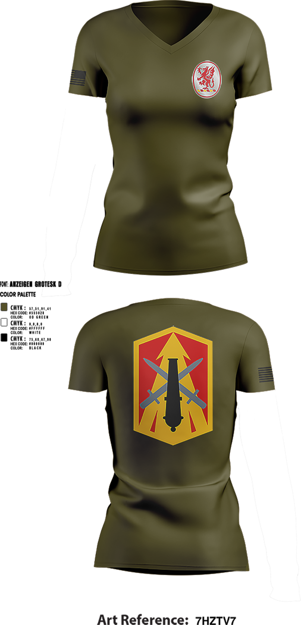 Womens Short Sleeve Vneck Shirt, 3rd Battalion 13th Field Artillery Regiment, , Teamtime, Team time, sublimation, custom sports apparel, team uniforms, spirit wear, spiritwear, sports uniforms, custom shirts, team store, custom team store, fundraiser sports, apparel fundraiser