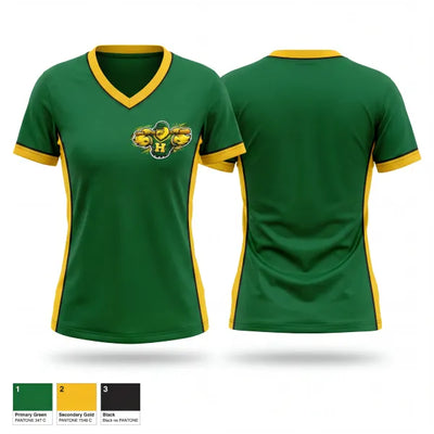 Hillsdale Hawks 61777927 Women's Short Sleeve V-neck Shirt - 1