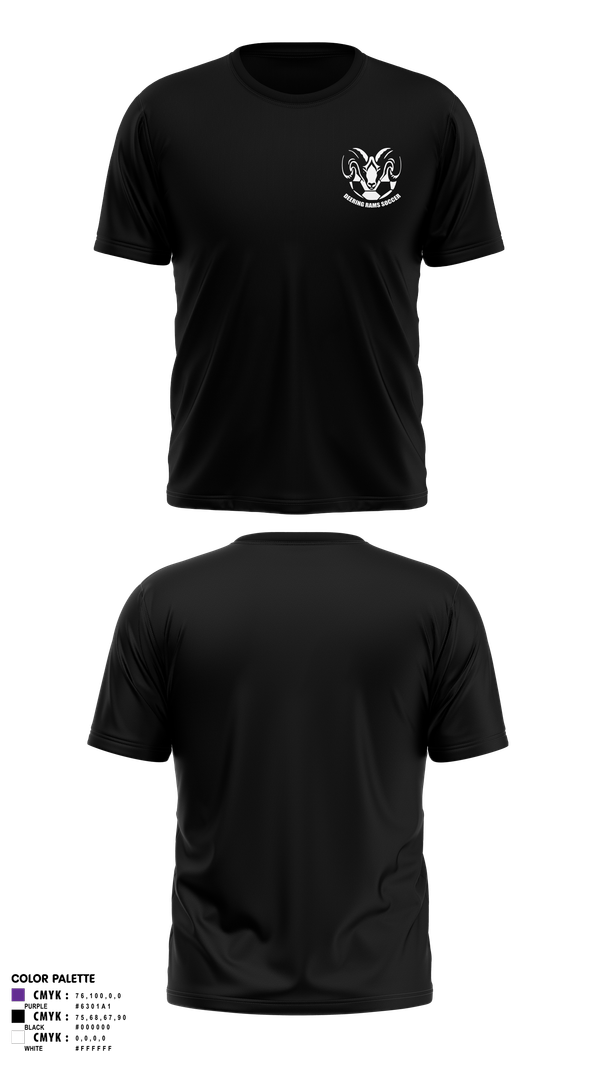 Short Sleeve Performance Shirt, Deering Rams Soccer, Men's Soccer, Teamtime, Team time, sublimation, custom sports apparel, team uniforms, spirit wear, spiritwear, sports uniforms, custom shirts, team store, custom team store, fundraiser sports, apparel fundraiser