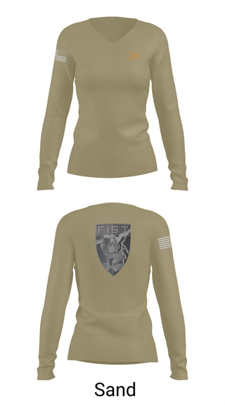 Womens Long Sleeve Vneck Shirt, HHB 113th FA / FIST, , Teamtime, Team time, sublimation, custom sports apparel, team uniforms, spirit wear, spiritwear, sports uniforms, custom shirts, team store, custom team store, fundraiser sports, apparel fundraiser