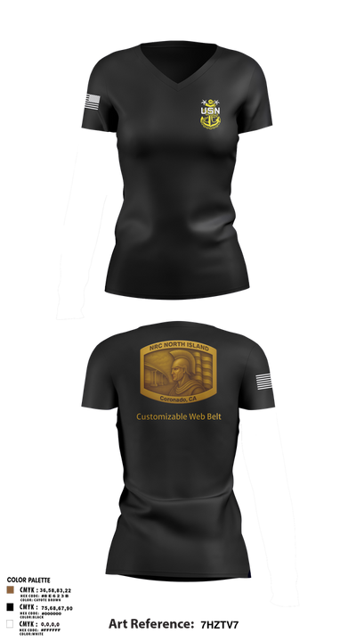 NRC NORTH ISLAND 44613656 Women's Short Sleeve V-neck Shirt - 3