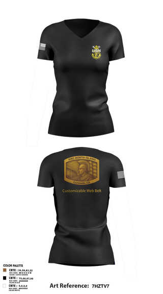 Womens Short Sleeve Vneck Shirt, NRC NORTH ISLAND, Navy, Teamtime, Team time, sublimation, custom sports apparel, team uniforms, spirit wear, spiritwear, sports uniforms, custom shirts, team store, custom team store, fundraiser sports, apparel fundraiser
