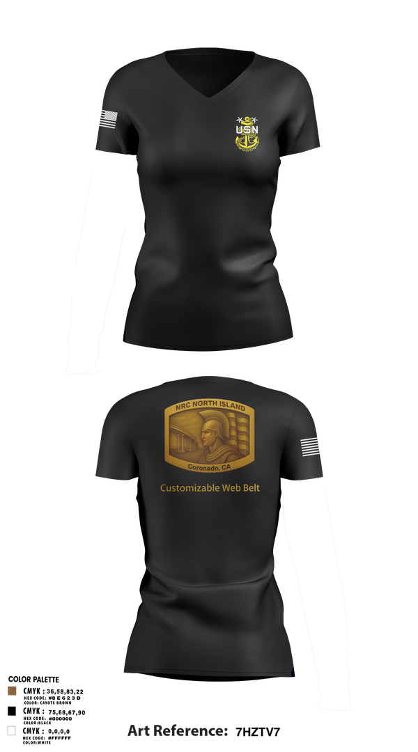 Womens Short Sleeve Vneck Shirt, NRC NORTH ISLAND, Navy, Teamtime, Team time, sublimation, custom sports apparel, team uniforms, spirit wear, spiritwear, sports uniforms, custom shirts, team store, custom team store, fundraiser sports, apparel fundraiser