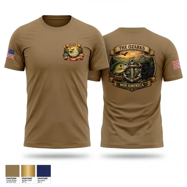 Short Sleeve Performance Shirt, Ozark Mid America, Navy, Teamtime, Team time, sublimation, custom sports apparel, team uniforms, spirit wear, spiritwear, sports uniforms, custom shirts, team store, custom team store, fundraiser sports, apparel fundraiser