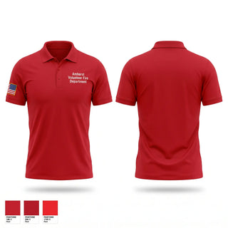 Short Sleeve Performance Polo, Amherst Volunteer Fire Department, Fire Department, Teamtime, Team time, sublimation, custom sports apparel, team uniforms, spirit wear, spiritwear, sports uniforms, custom shirts, team store, custom team store, fundraiser sports, apparel fundraiser