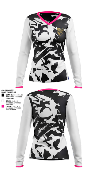 Womens Long Sleeve Vneck Shirt, Northwest Optimist FC, Men's Soccer, Teamtime, Team time, sublimation, custom sports apparel, team uniforms, spirit wear, spiritwear, sports uniforms, custom shirts, team store, custom team store, fundraiser sports, apparel fundraiser