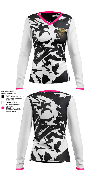 Northwest Optimist FC Women's Long Sleeve V-neck Shirt - 2