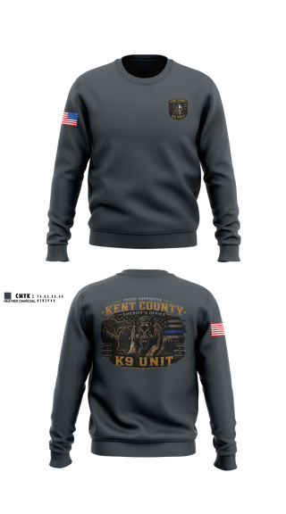 Crew Neck Sweatshirt, KCSO K9, Police, Teamtime, Team time, sublimation, custom sports apparel, team uniforms, spirit wear, spiritwear, sports uniforms, custom shirts, team store, custom team store, fundraiser sports, apparel fundraiser