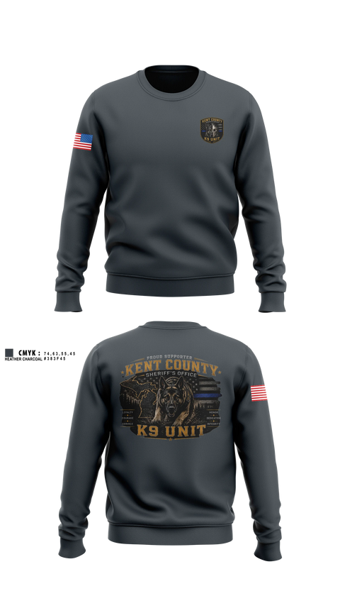 Crew Neck Sweatshirt, KCSO K9, Police, Teamtime, Team time, sublimation, custom sports apparel, team uniforms, spirit wear, spiritwear, sports uniforms, custom shirts, team store, custom team store, fundraiser sports, apparel fundraiser