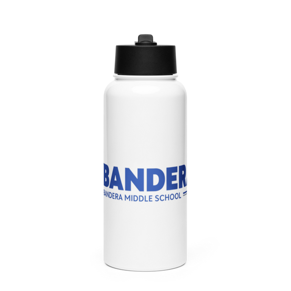 Bandera Bulldogs Volleyball 51145636 Stainless Steel Water Bottle with a Straw Lid