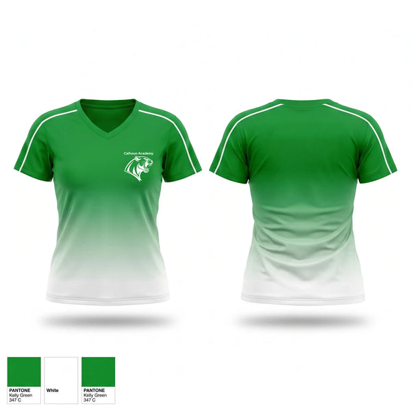 Womens Short Sleeve Vneck Shirt, Calhoun Academy, Women's Basketball, Teamtime, Team time, sublimation, custom sports apparel, team uniforms, spirit wear, spiritwear, sports uniforms, custom shirts, team store, custom team store, fundraiser sports, apparel fundraiser