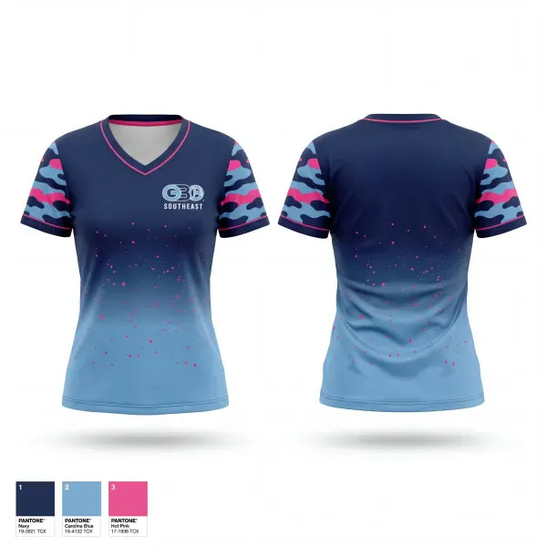 Womens Short Sleeve Vneck Shirt, GBG, Baseball, Teamtime, Team time, sublimation, custom sports apparel, team uniforms, spirit wear, spiritwear, sports uniforms, custom shirts, team store, custom team store, fundraiser sports, apparel fundraiser