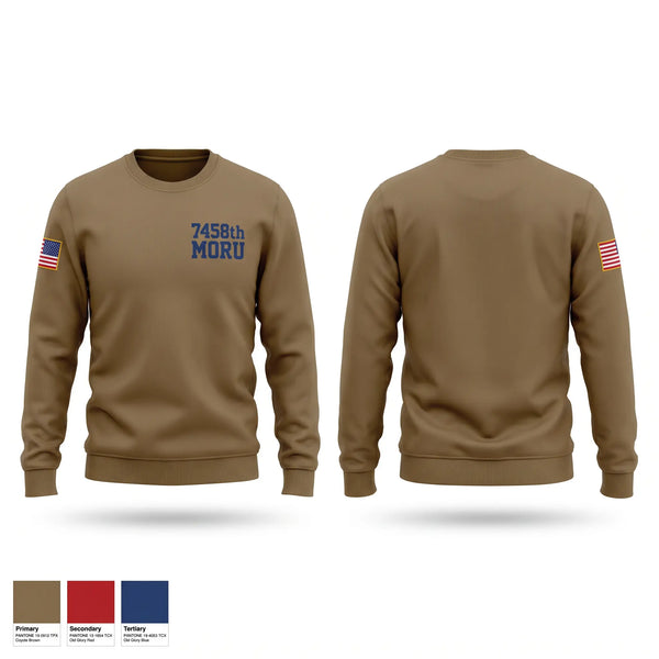 Crew Neck Sweatshirt, 7458th MORU, Army, Teamtime, Team time, sublimation, custom sports apparel, team uniforms, spirit wear, spiritwear, sports uniforms, custom shirts, team store, custom team store, fundraiser sports, apparel fundraiser
