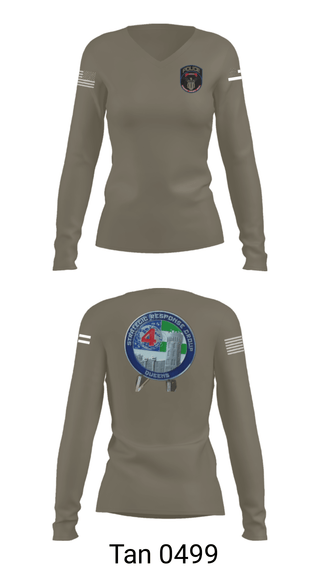 Women's Long Sleeve Vneck Shirt, SRG 4, Police, Teamtime, Team time, sublimation, custom sports apparel, team uniforms, spirit wear, spiritwear, sports uniforms, custom shirts, team store, custom team store, fundraiser sports, apparel fundraiser