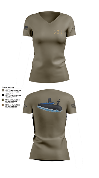 Womens Short Sleeve Vneck Shirt, USS Jefferson City, Navy, Teamtime, Team time, sublimation, custom sports apparel, team uniforms, spirit wear, spiritwear, sports uniforms, custom shirts, team store, custom team store, fundraiser sports, apparel fundraiser