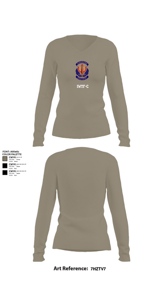 Womens Long Sleeve Vneck Shirt, IWTF-C, Air Force, Teamtime, Team time, sublimation, custom sports apparel, team uniforms, spirit wear, spiritwear, sports uniforms, custom shirts, team store, custom team store, fundraiser sports, apparel fundraiser