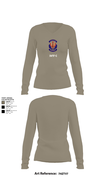 IWTF-C 34829502 Women's Long Sleeve V-neck Shirt - 62