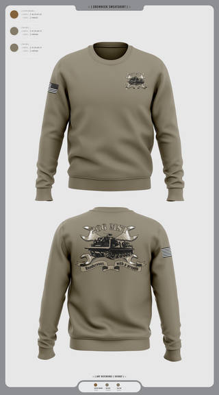 Crew Neck Sweatshirt, 206th MST, , Teamtime, Team time, sublimation, custom sports apparel, team uniforms, spirit wear, spiritwear, sports uniforms, custom shirts, team store, custom team store, fundraiser sports, apparel fundraiser