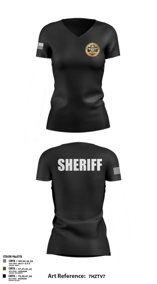 Womens Short Sleeve Vneck Shirt, Greene County Sheriff’s Office, Police, Teamtime, Team time, sublimation, custom sports apparel, team uniforms, spirit wear, spiritwear, sports uniforms, custom shirts, team store, custom team store, fundraiser sports, apparel fundraiser