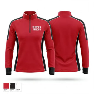 Quarter Zip Jacket, Duncan Demons, Tennis, Teamtime, Team time, sublimation, custom sports apparel, team uniforms, spirit wear, spiritwear, sports uniforms, custom shirts, team store, custom team store, fundraiser sports, apparel fundraiser