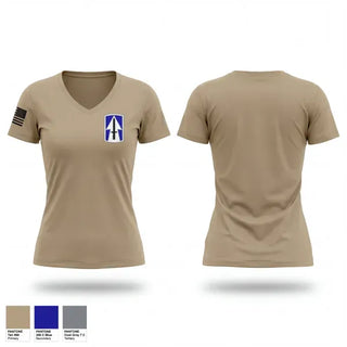 Womens Short Sleeve Vneck Shirt, E Co. 113th, National Guard, Teamtime, Team time, sublimation, custom sports apparel, team uniforms, spirit wear, spiritwear, sports uniforms, custom shirts, team store, custom team store, fundraiser sports, apparel fundraiser