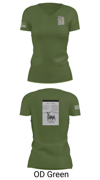 2nd Armored Cavalry Regiment 7857007 Women's Short Sleeve V-neck Shirt - 48