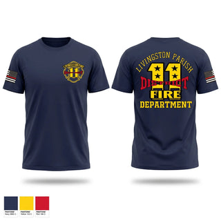 Old School Cotton Feel Shirt, Livingston parish fire district 11, Fire Department, Teamtime, Team time, sublimation, custom sports apparel, team uniforms, spirit wear, spiritwear, sports uniforms, custom shirts, team store, custom team store, fundraiser sports, apparel fundraiser