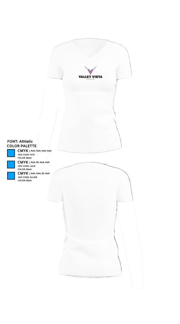 Womens Short Sleeve Vneck Shirt, Valley Vista Girls Soccer, Women's Soccer, Teamtime, Team time, sublimation, custom sports apparel, team uniforms, spirit wear, spiritwear, sports uniforms, custom shirts, team store, custom team store, fundraiser sports, apparel fundraiser