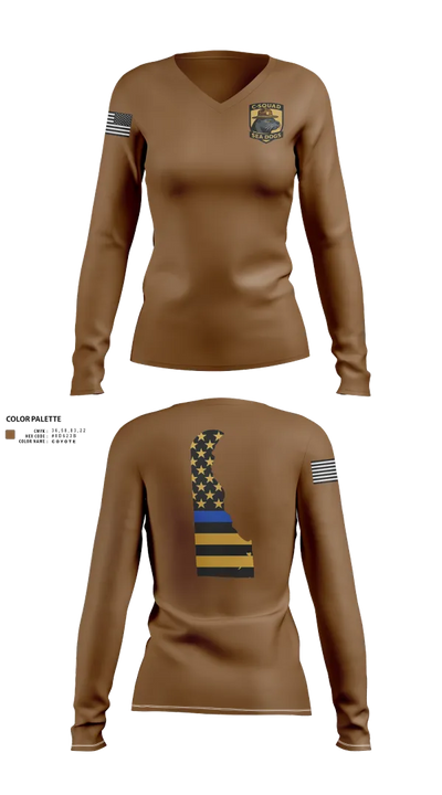 C-Squad 9776346 Women's Long Sleeve V-neck Shirt - 21